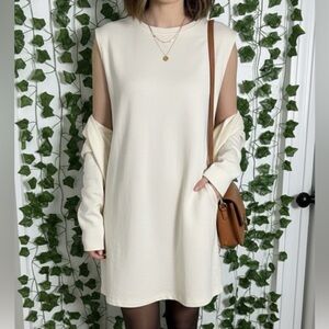 Zara White Sleeveless short dress